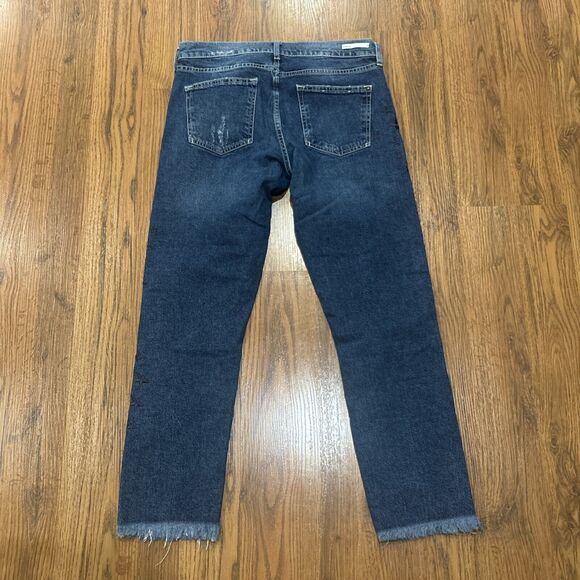 Pilcro Jeans Womens 27 Slim Boyfriend Cropped Raw Hem Embroidered Sequin Stars - Picture 10 of 11